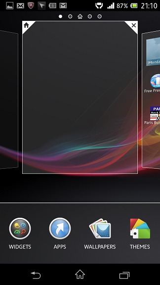 Sony Xperia Z - Editing a Home Screen