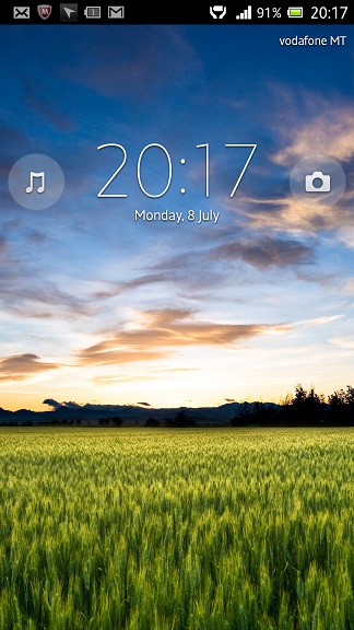 Sony Xperia Z Main screen