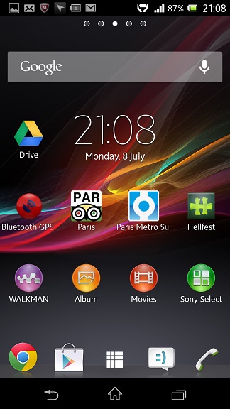 Sony Xperia Z - One of My Home Screens